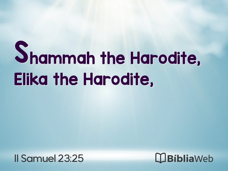II Samuel 23:25 em imagem para compartilhar