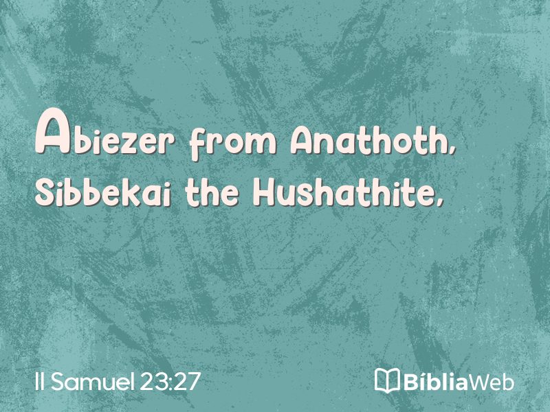 II Samuel 23:27 em imagem para compartilhar
