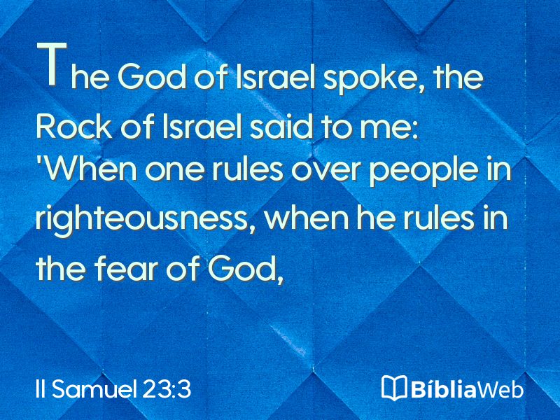 II Samuel 23:3 em imagem para compartilhar