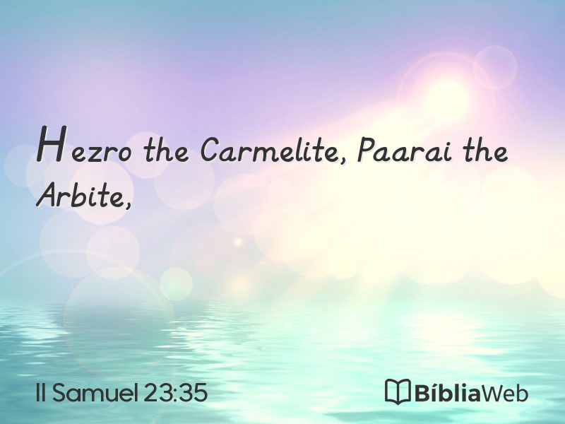 II Samuel 23:35 em imagem para compartilhar