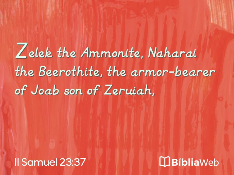 II Samuel 23:37 em imagem para compartilhar