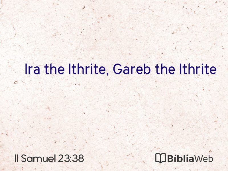 II Samuel 23:38 em imagem para compartilhar