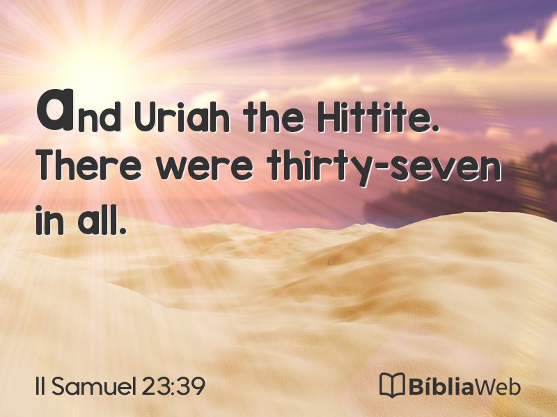 II Samuel 23:39 em imagem para compartilhar