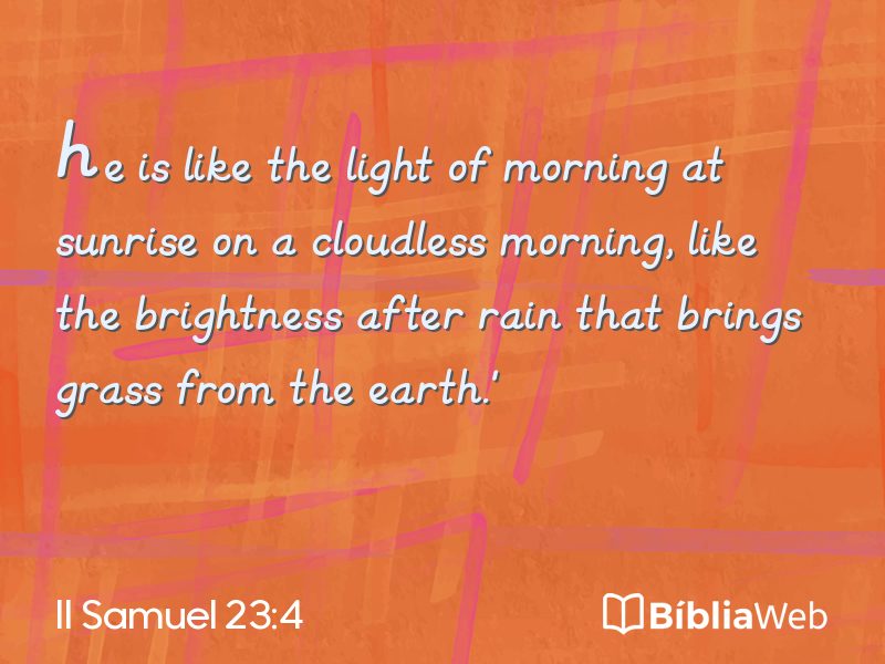 II Samuel 23:4 em imagem para compartilhar