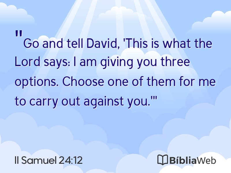 II Samuel 24:12 em imagem para compartilhar