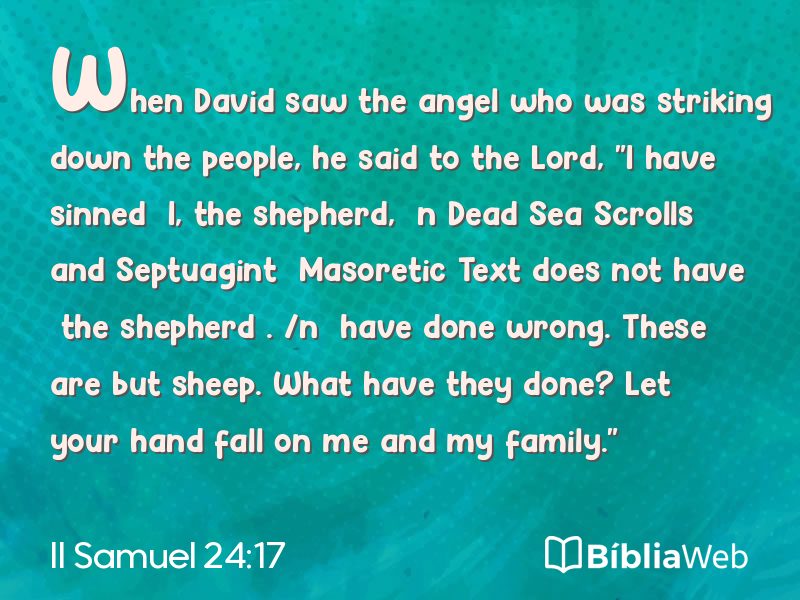 II Samuel 24:17 em imagem para compartilhar
