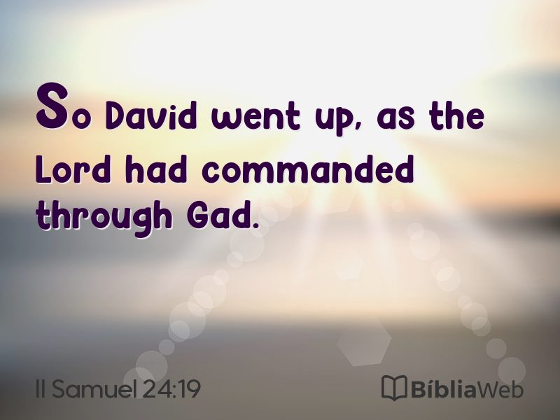 II Samuel 24:19 em imagem para compartilhar