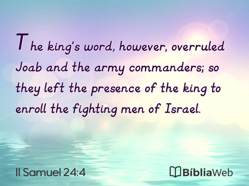 II Samuel 24:4 em imagem para compartilhar