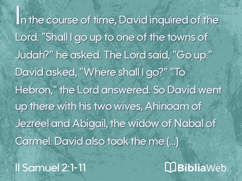 II Samuel 2:1-11 em imagem para compartilhar
