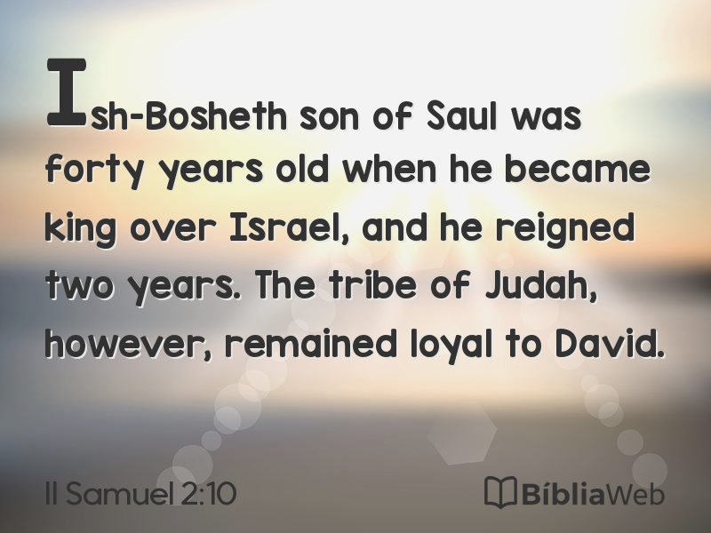 II Samuel 2:10 em imagem para compartilhar