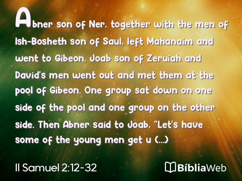 II Samuel 2:12-32 em imagem para compartilhar