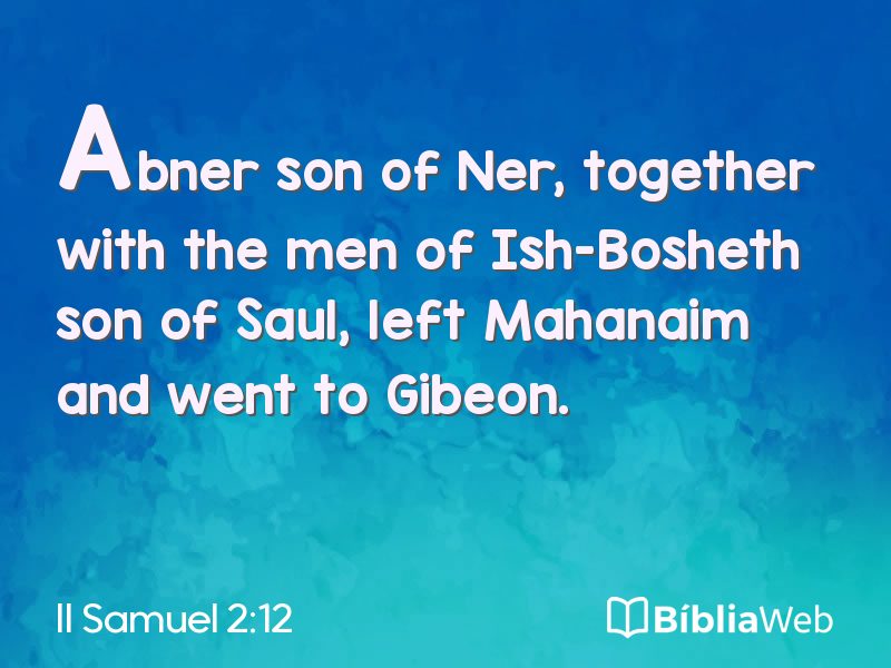 II Samuel 2:12 em imagem para compartilhar