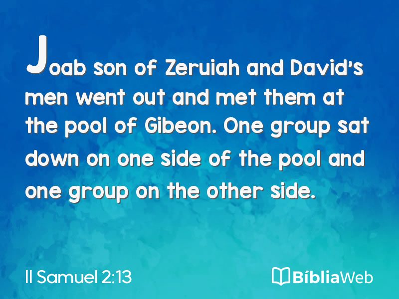 II Samuel 2:13 em imagem para compartilhar