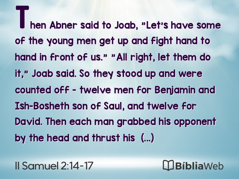 II Samuel 2:14-17 em imagem para compartilhar