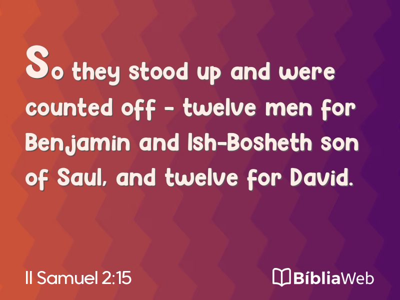 II Samuel 2:15 em imagem para compartilhar