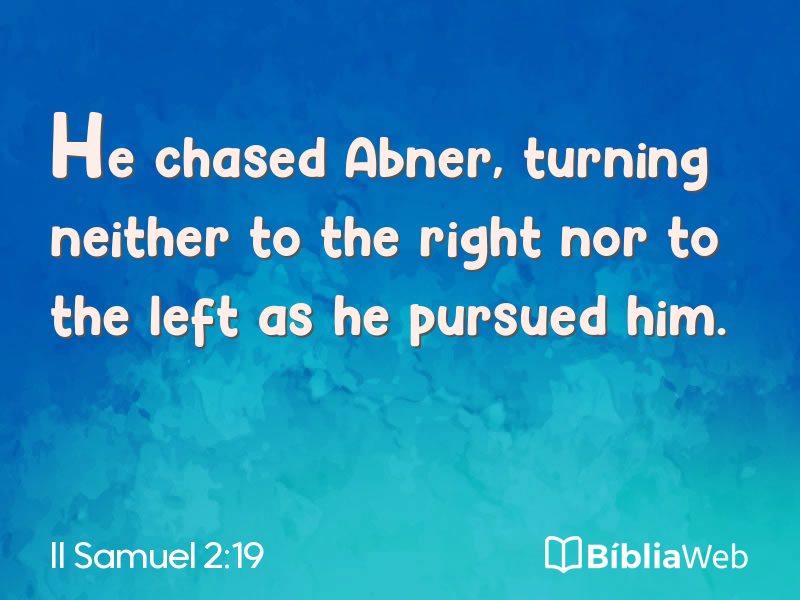 II Samuel 2:19 em imagem para compartilhar