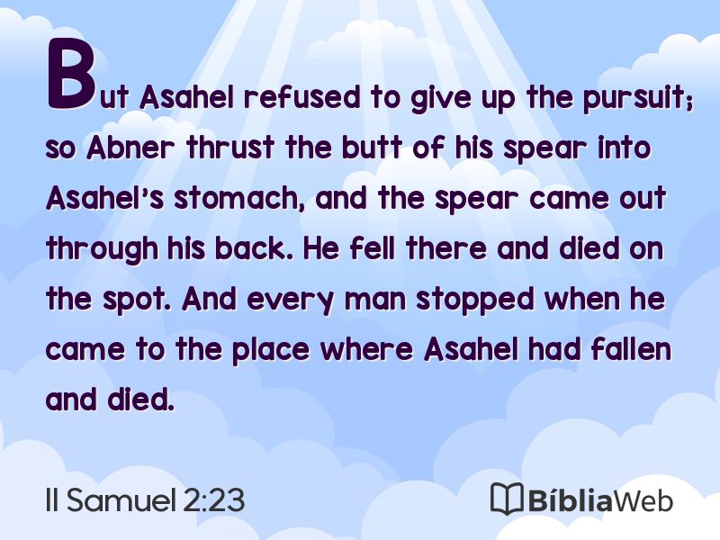 II Samuel 2:23 em imagem para compartilhar