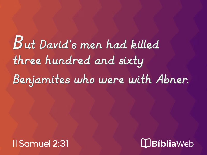 II Samuel 2:31 em imagem para compartilhar