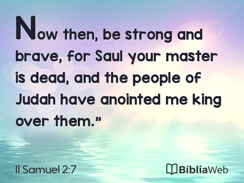 II Samuel 2:7 em imagem para compartilhar