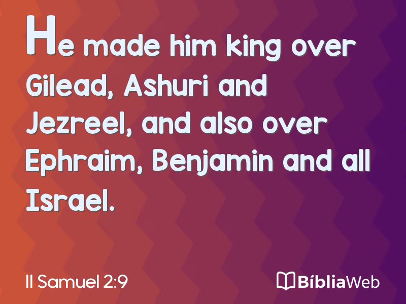 II Samuel 2:9 em imagem para compartilhar