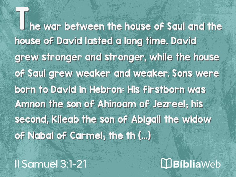 II Samuel 3:1-21 em imagem para compartilhar
