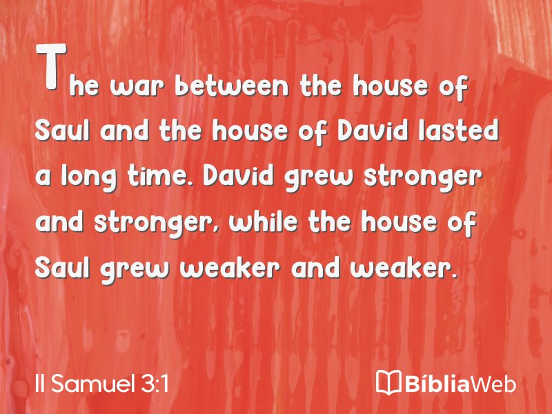 II Samuel 3:1 em imagem para compartilhar