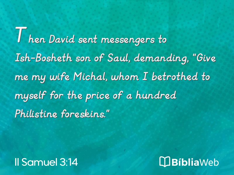 II Samuel 3:14 em imagem para compartilhar