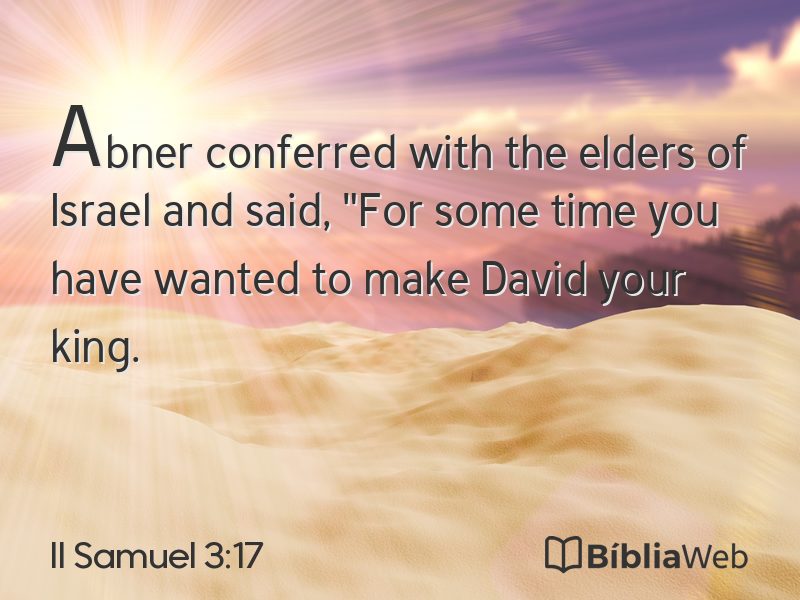 II Samuel 3:17 em imagem para compartilhar