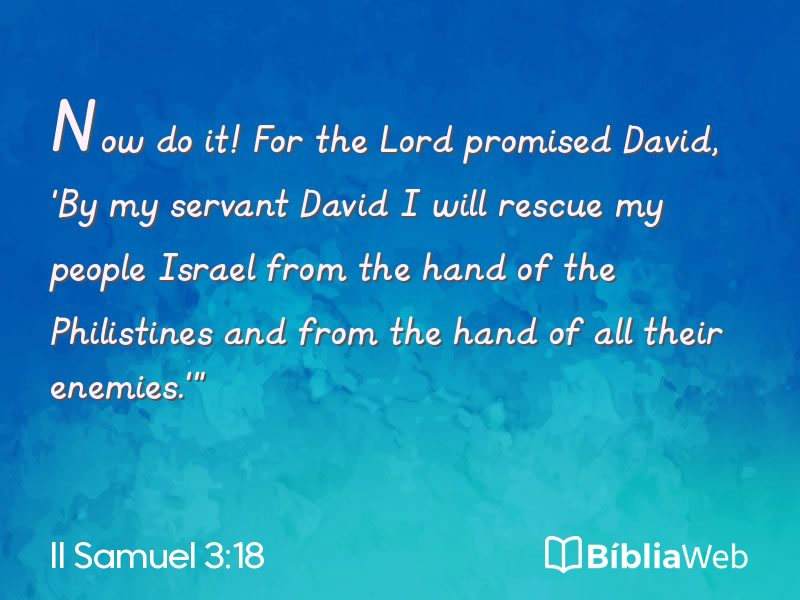 II Samuel 3:18 em imagem para compartilhar
