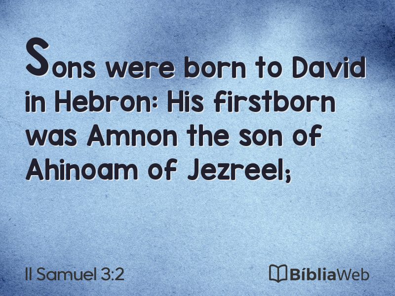 II Samuel 3:2 em imagem para compartilhar