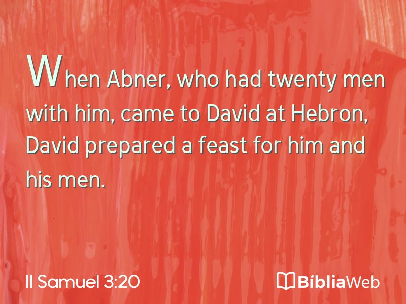 II Samuel 3:20 em imagem para compartilhar