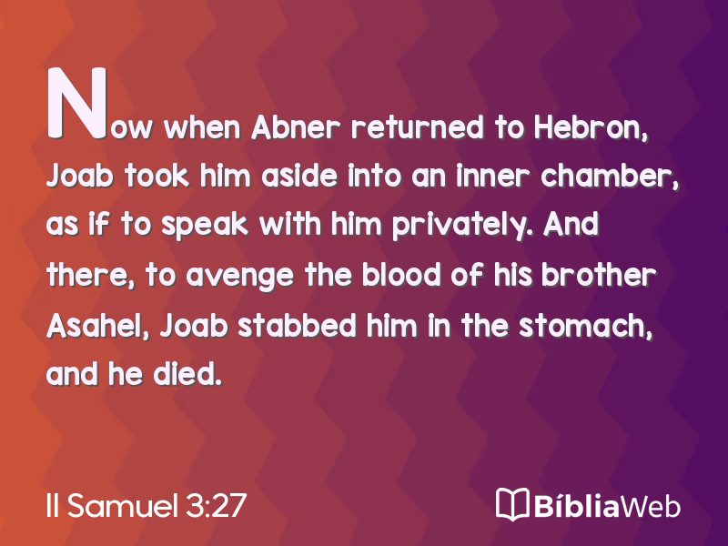 II Samuel 3:27 em imagem para compartilhar