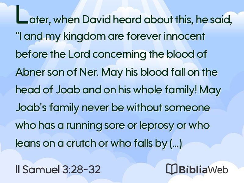 II Samuel 3:28-32 em imagem para compartilhar