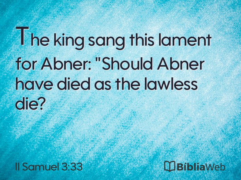 II Samuel 3:33 em imagem para compartilhar