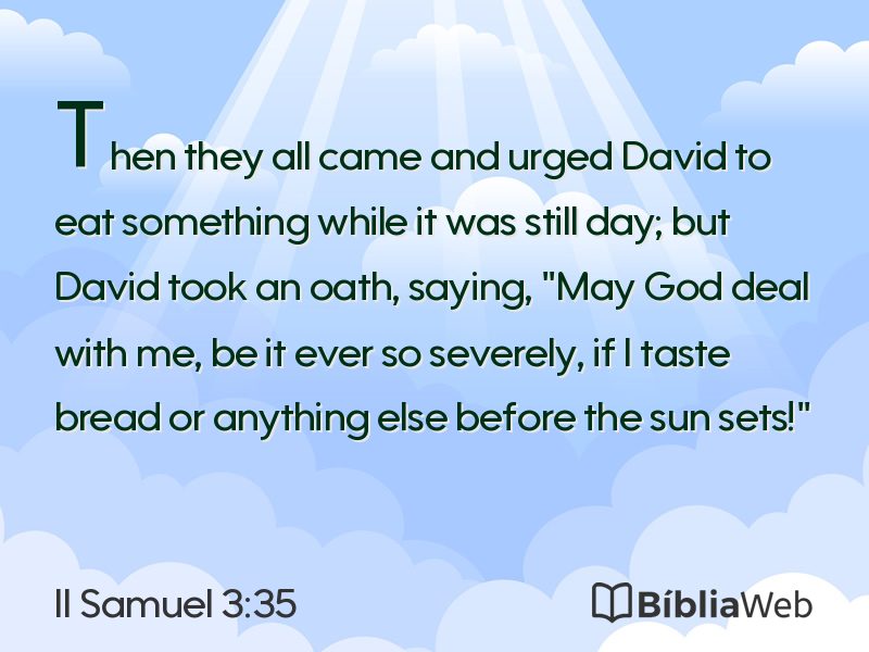 II Samuel 3:35 em imagem para compartilhar