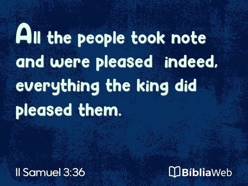 II Samuel 3:36 em imagem para compartilhar