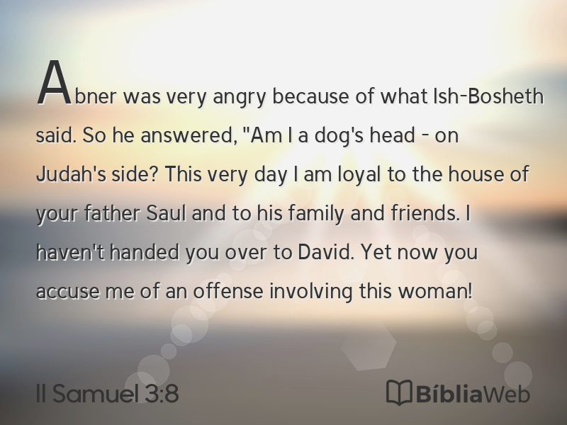 II Samuel 3:8 em imagem para compartilhar