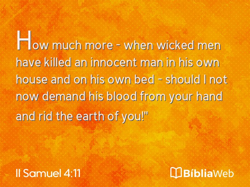 II Samuel 4:11 em imagem para compartilhar