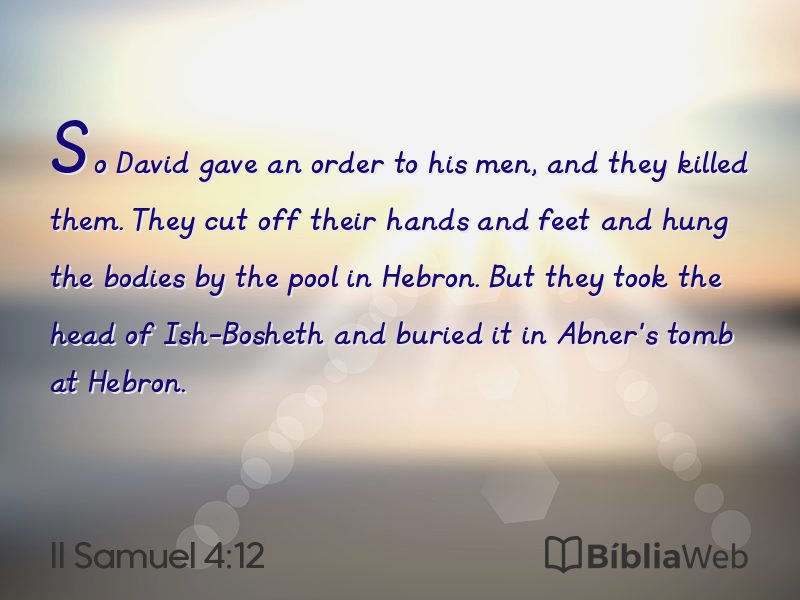II Samuel 4:12 em imagem para compartilhar