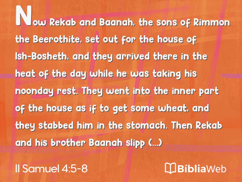 II Samuel 4:5-8 em imagem para compartilhar