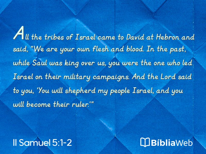 II Samuel 5:1-2 em imagem para compartilhar