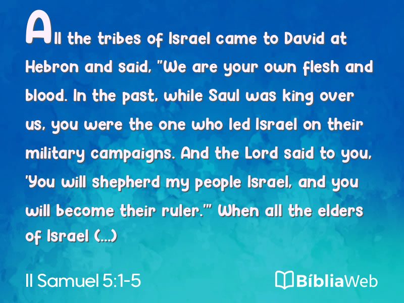 II Samuel 5:1-5 em imagem para compartilhar