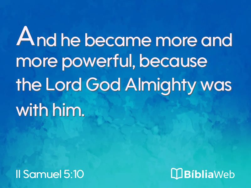 II Samuel 5:10 em imagem para compartilhar