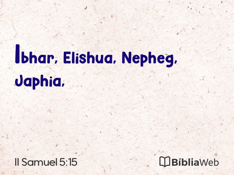 II Samuel 5:15 em imagem para compartilhar