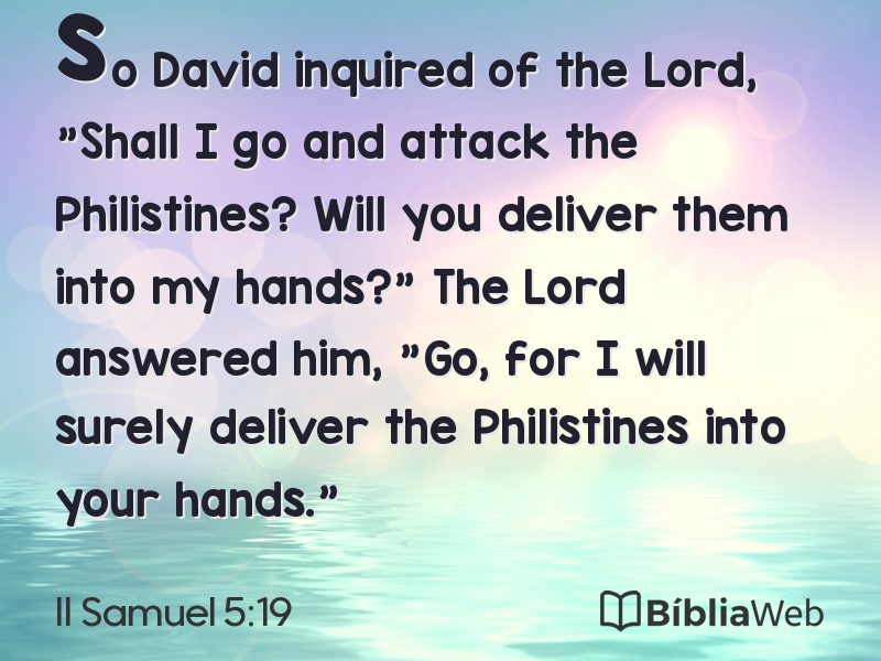 II Samuel 5:19 em imagem para compartilhar