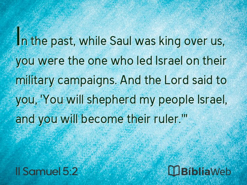 II Samuel 5:2 em imagem para compartilhar