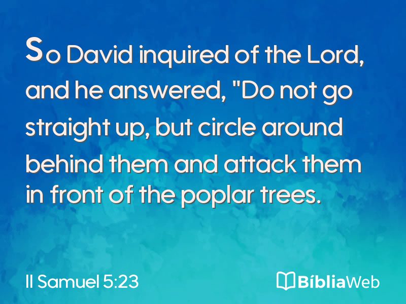II Samuel 5:23 em imagem para compartilhar