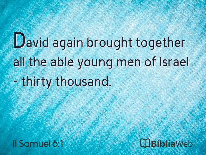 II Samuel 6:1 em imagem para compartilhar