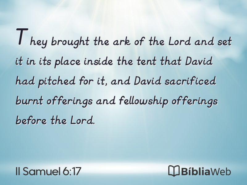 II Samuel 6:17 em imagem para compartilhar