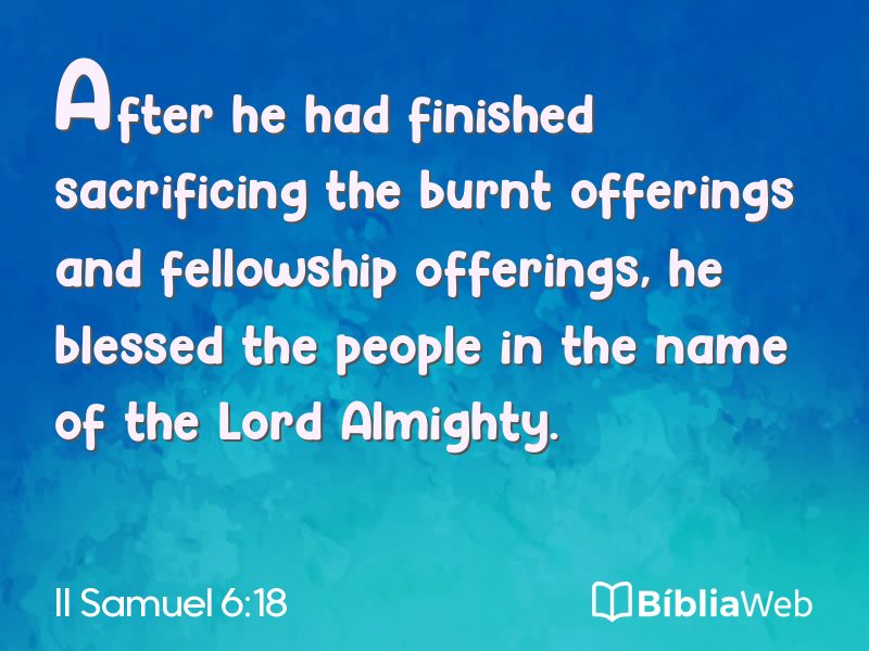 II Samuel 6:18 em imagem para compartilhar